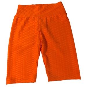 NEW MIX Orange Biker Shorts Sz S/M